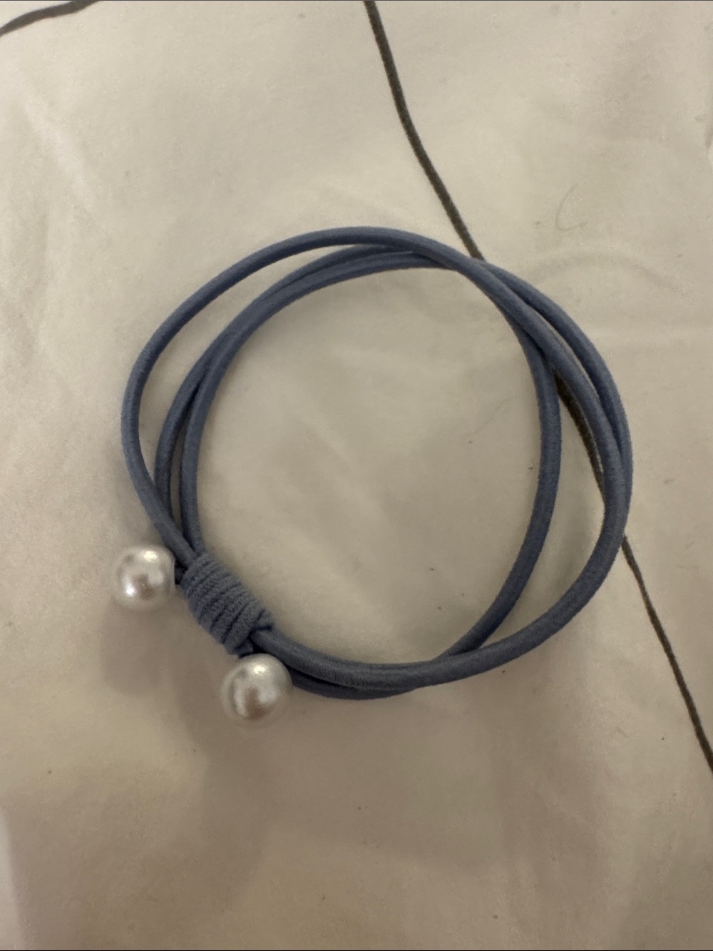 Unbranded Blue Pearl-Accent Hair Wrap